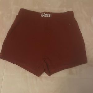 “Angel” Maroon comfy bike shorts